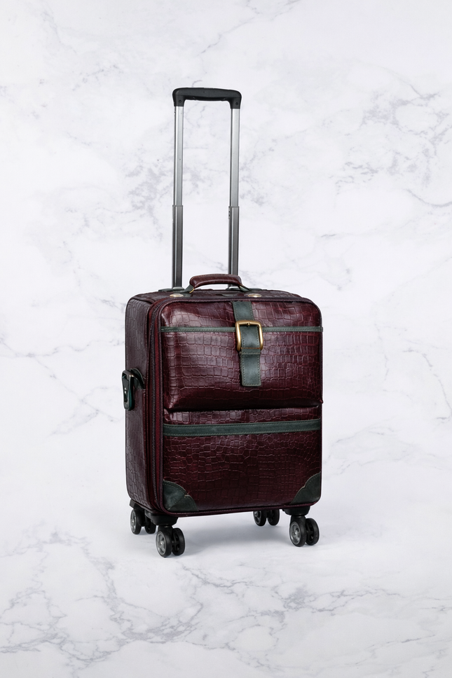 Buckled Leather Trolley Bag