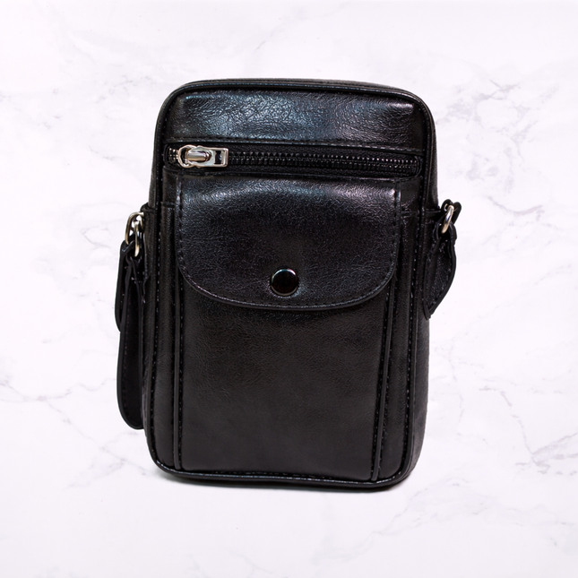 Black Medium Sheep Leather Pouch