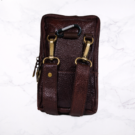Genuine Leather Passport Sling Bag