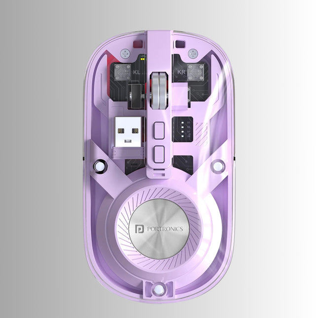 Portronics Toad 8 Wireless Mouse Bluetooth & 2.4GHz Rechargeable
