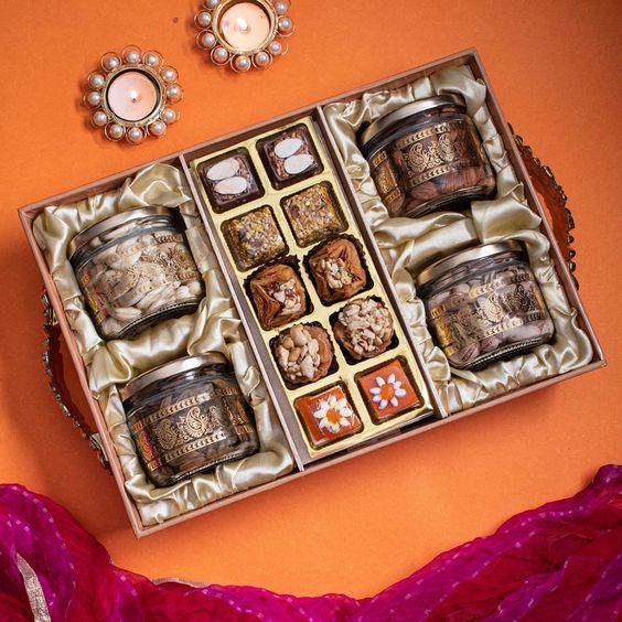 Exotic Dry Fruit & Sweets Diwali Gift Box