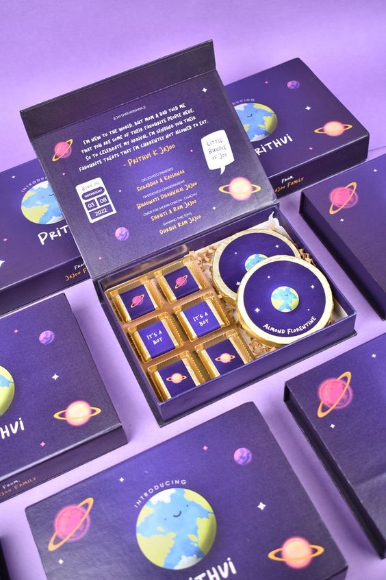 Astronaut Theme Chocolate Hamper Box for Kids Birthday