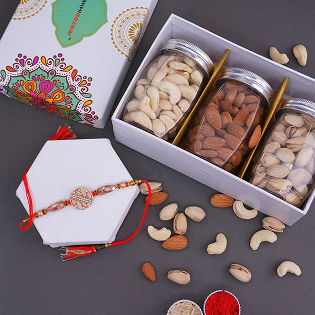 Rakhi Gift with Dry Fruits